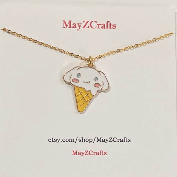 Handmade Cinnamaroll Ice Cream Pendant Necklace - Picture 2 of 2